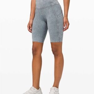 Lululemon Athletica Gray Fast and Free 10” Bike Shorts High-Rise